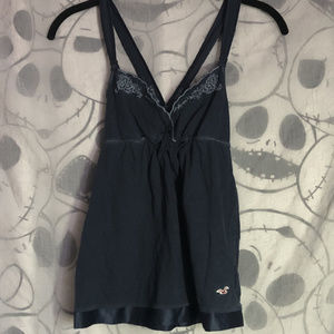 Hollister Navy Tank w/Embroidery Small